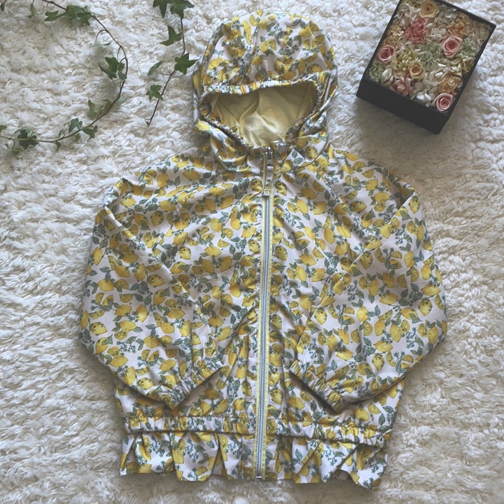 NEXT 3-4T girl yellow lemon windbreaker